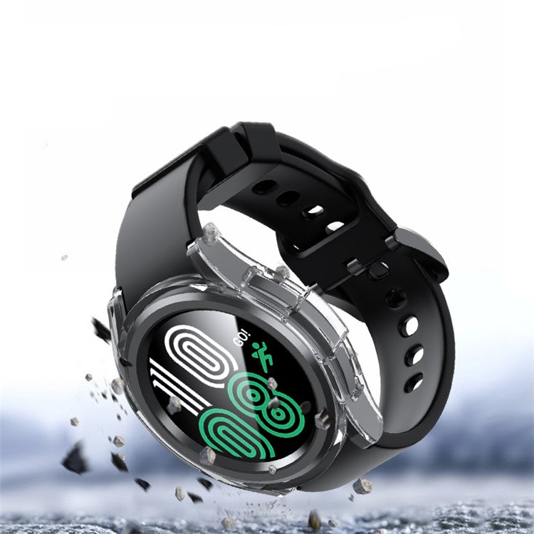 For Samsung Galaxy Watch6 44mm Anti-collision Matte Watch Case PC Hollow Protective Frame - Light Green