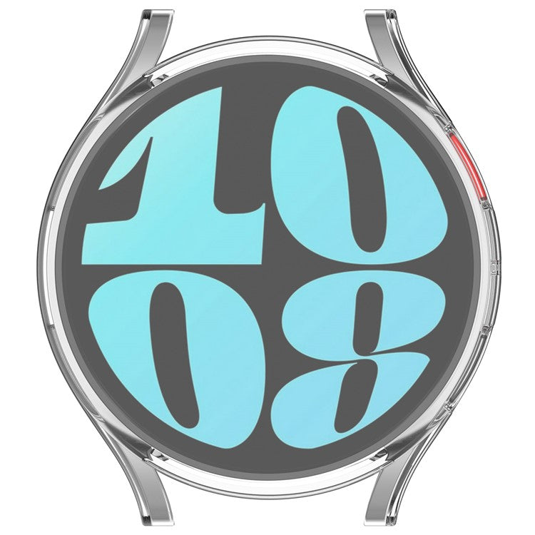 For Samsung Galaxy Watch6 40mm Electroplating Watch Protector Full Coverage TPU Watch Case - Transparent