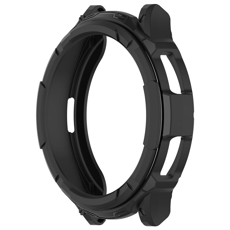 For Samsung Galaxy Watch6 Classic 43mm Soft TPU Shockproof Case Watch Frame Protector with Bezel Ring - Black