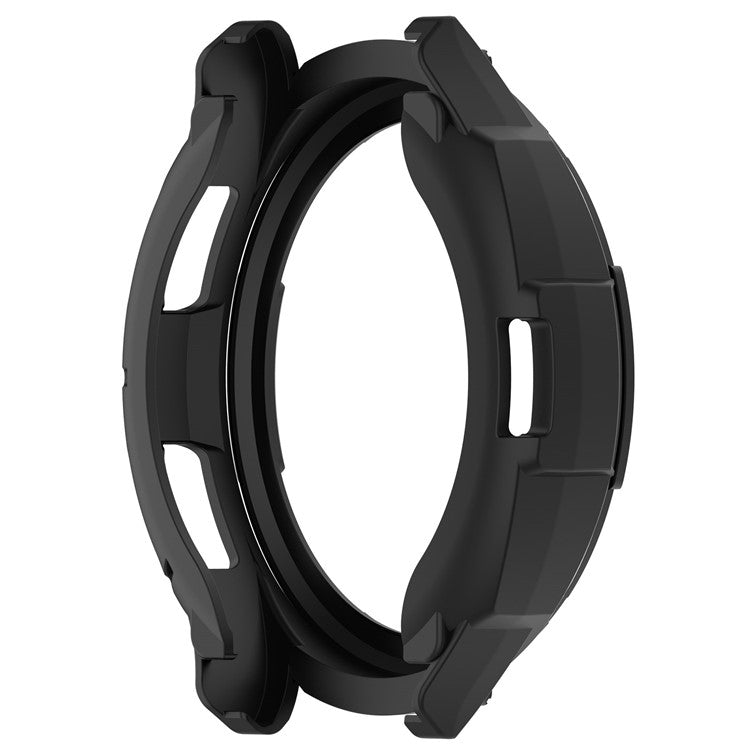 For Samsung Galaxy Watch6 Classic 43mm Soft TPU Shockproof Case Watch Frame Protector with Bezel Ring - Black