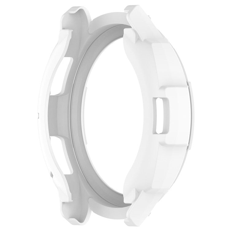 For Samsung Galaxy Watch6 Classic 43mm Soft TPU Shockproof Case Watch Frame Protector with Bezel Ring - White