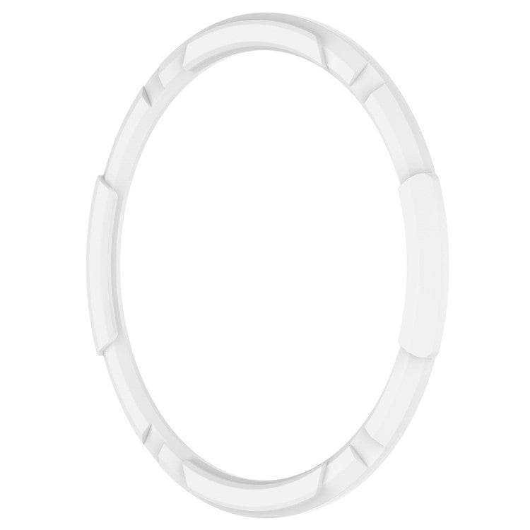 For Samsung Galaxy Watch6 Classic 43mm Soft TPU Shockproof Case Watch Frame Protector with Bezel Ring - White