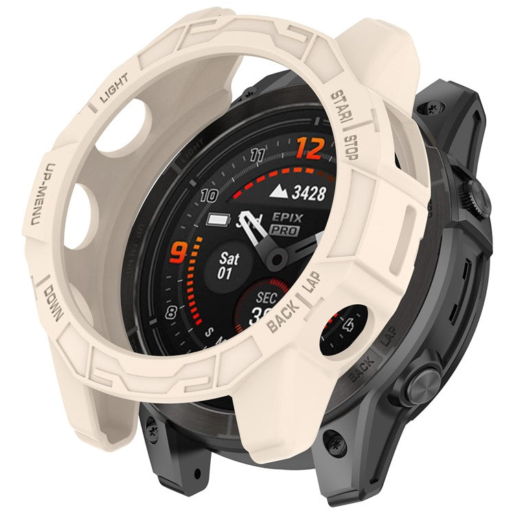 TPU Watch Case for Garmin epix Pro 51mm / (Gen 2) 51mm / Fenix 7X Pro / 7X , Half Wrapped Hollow Cover - Starlight