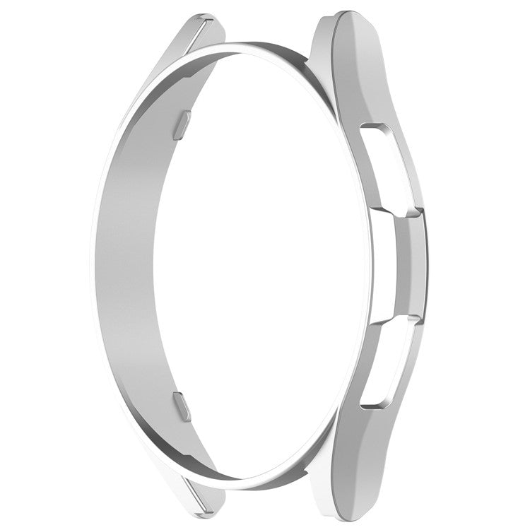 For Samsung Galaxy Watch6 Classic 43mm Hard PC Case Hollowed-out Half Wrapped Protective Cover - Silver