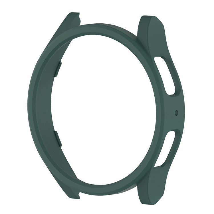 For Samsung Galaxy Watch6 44mm Hard PC Protective Case Hollow Frame Matte PC Watch Cover - Official Green
