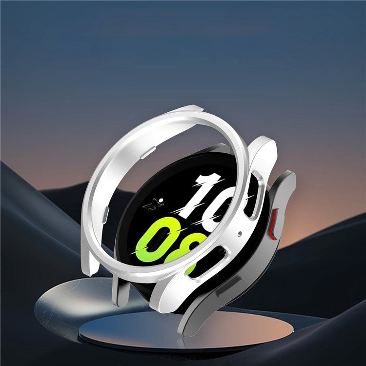 For Samsung Galaxy Watch6 44mm Hard PC Protective Case Hollow Frame Matte PC Watch Cover - Black