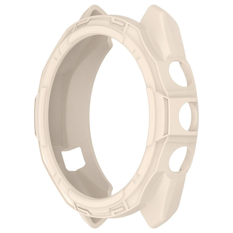 For Garmin Approach S70 42mm Rugged TPU Watch Case Shockproof Hollow Frame Cover - Starlight