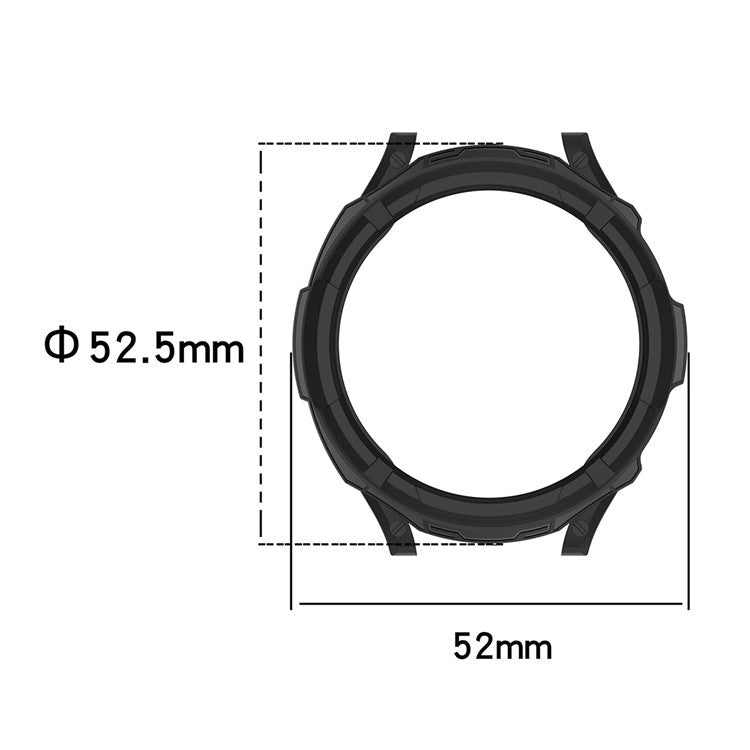 ENKAY HAT PRINCE For Samsung Galaxy Watch6 Classic 43mm Hollow TPU Case Half-Cover Watch Frame with 0.2mm 2.15D 9H Tempered Glass Screen Film - Red