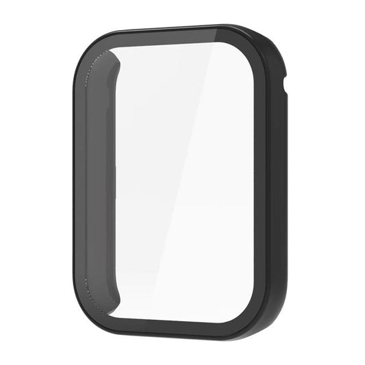 For Xiaomi Smart Band 8 Pro Hard PC Protective Watch Frame Case with Tempered Glass Screen Protector - Black