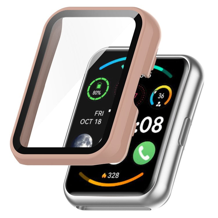 PC Watch Case with HD Screen Protector for Huawei Watch Fit (TIA-B09 / TIA-B19) / Watch Fit Special Edition (B39) / Watch Fit New - Pink