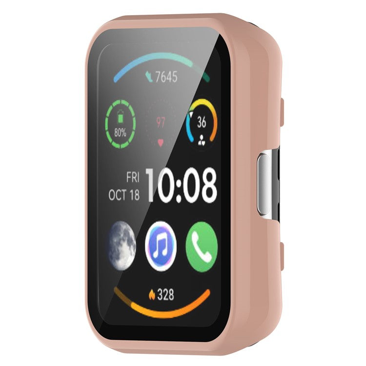 PC Watch Case with HD Screen Protector for Huawei Watch Fit (TIA-B09 / TIA-B19) / Watch Fit Special Edition (B39) / Watch Fit New - Pink