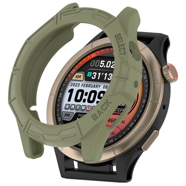 Watch Case for Huami Amazfit Cheetah / Amazfit Cheetah Pro , Rugged TPU Hollow Frame Cover - Jungle Green