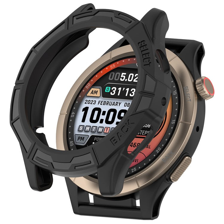 Watch Case for Huami Amazfit Cheetah / Amazfit Cheetah Pro , Rugged TPU Hollow Frame Cover - Black