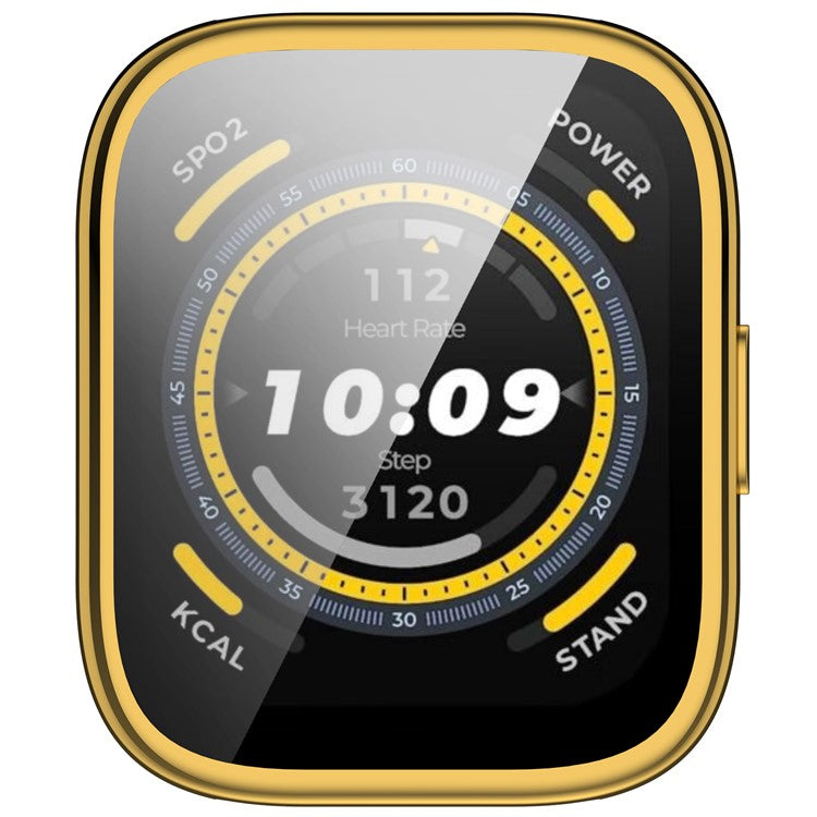 For Huami Amazfit Bip 5 (A2215) Electroplating TPU Watch Cover Overall Protective Case - Gold