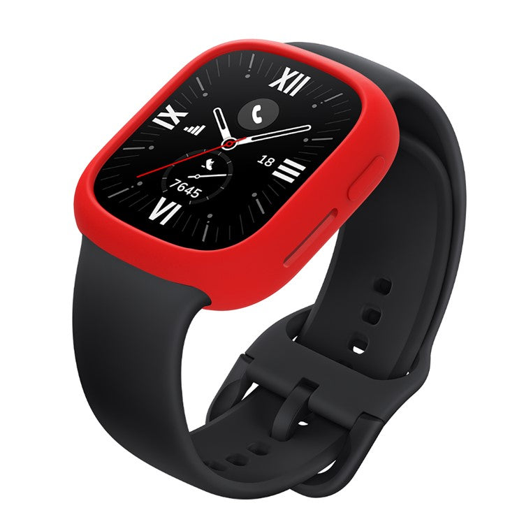 For Honor Watch 4 Silicone Case Protective Bumper Frame Watch Cover - Red