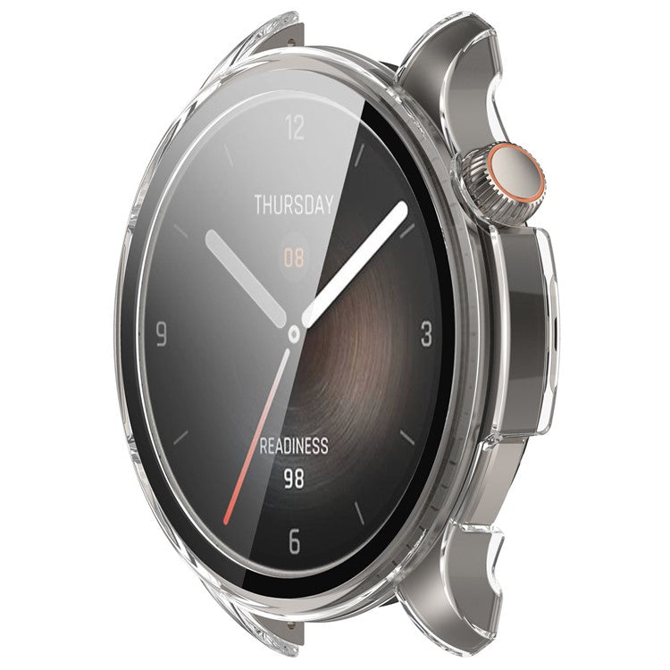 Smart Watch Case for Huami Amazfit Balance A2286 Hard PC Case with Tempered Glass Screen Protector - Transparent