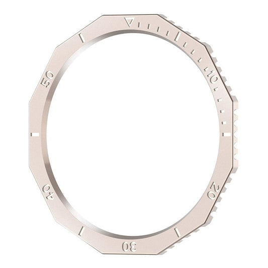 PC Watch Bezel Cover for Samsung Galaxy Watch6 Classic 43mm Rhombus Smartwatch Bezel Ring Case Cover - Starlight