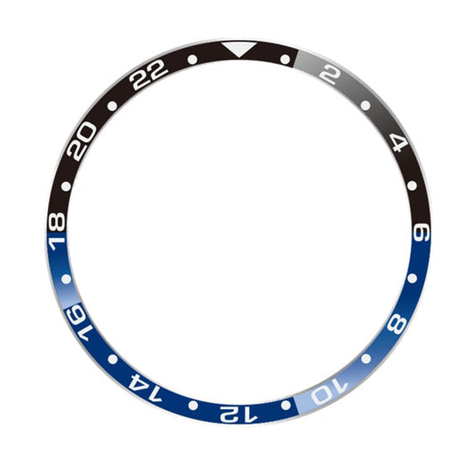 Aluminium Alloy Cover for Samsung Galaxy Watch6 Classic 43mm Bezel Ring Dual Color Watch Bumper - Black / Blue
