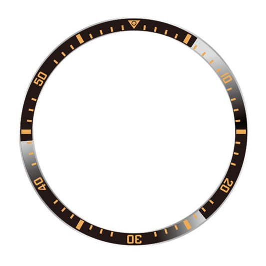 Aluminium Alloy Case Bumper for Samsung Galaxy Watch6 Classic 47mm / Watch 5 Pro 45mm Bezel Ring Cover - Black / Gold Letter