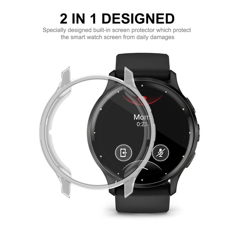 ENKAY HAT PRINCE For Garmin Venu 3 Transparent TPU Cover Anti-scratch Watch Case