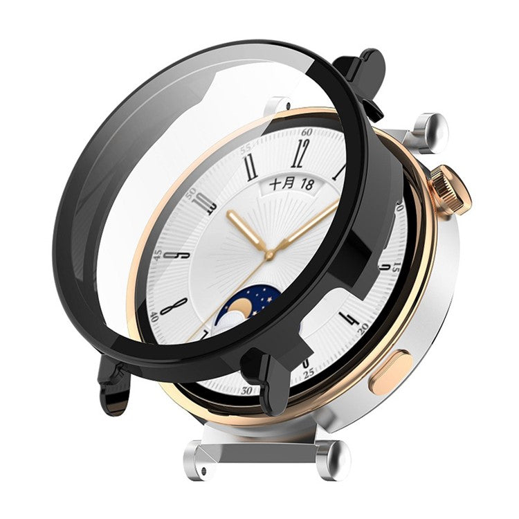 ENKAY Hat Prince For Huawei Watch GT 4 41mm Case All-Round PC Watch Cover with Clear Screen Protector - Black
