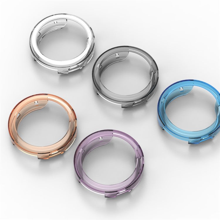 For Huawei Watch GT 4 41mm Watch Case Hollow Out TPU Protective Frame - Transparent Black