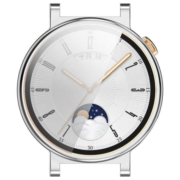 For Huawei Watch GT 4 41mm TPU Watch Case Full Protection Electroplating Watch Cover - Silver