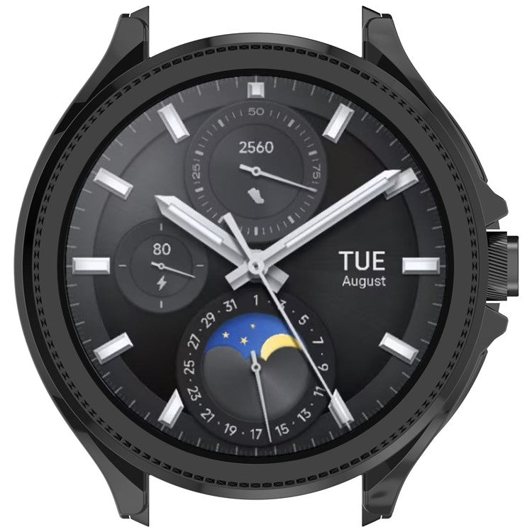 For Xiaomi Watch 2 Pro Protective Frame Hard PC Hollowed-out Watch Cover - Black