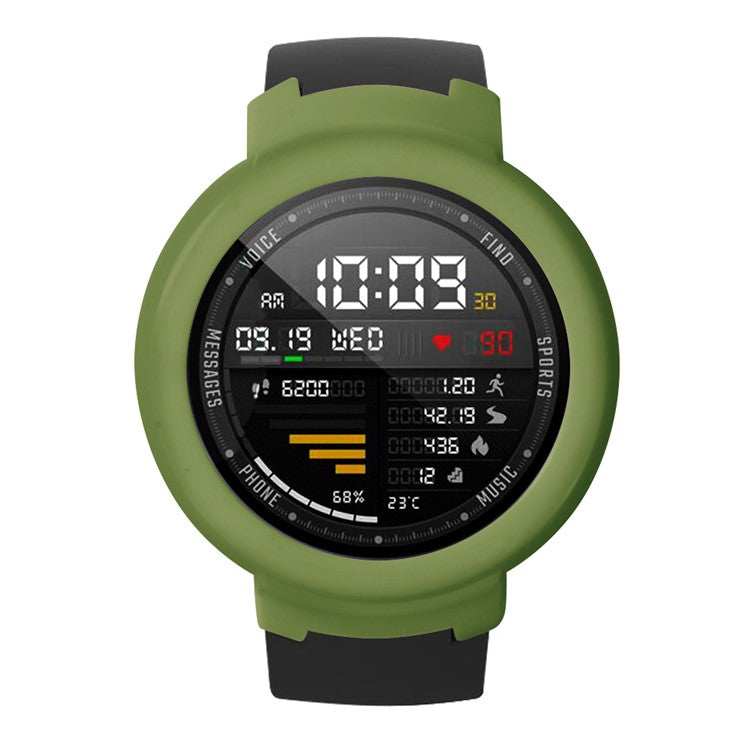 For Huami Amazfit Verge / Verge Lite Hard PC Frame Protective Bumper Shell Case - Army Green