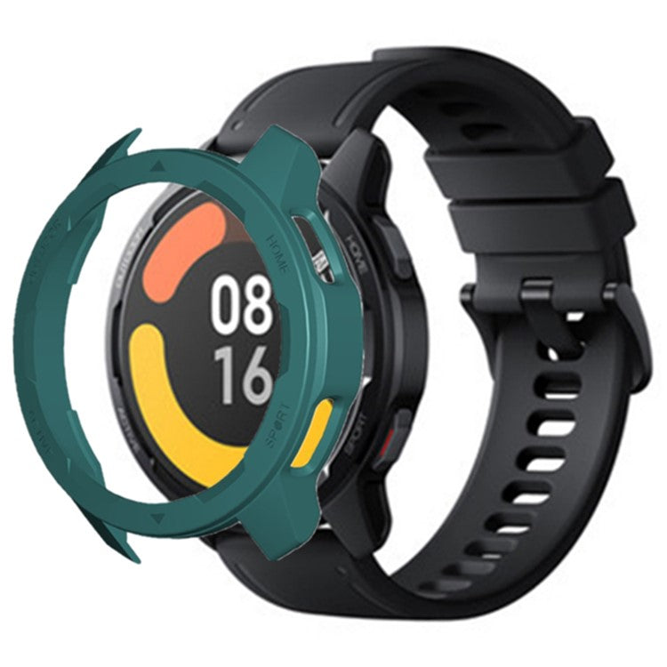 For Xiaomi Watch S1 Active / Watch Color 2 Protective Cover Hard PC Watch Case Hollow Frame - Midnight Green