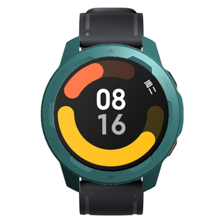 For Xiaomi Watch S1 Active / Watch Color 2 Protective Cover Hard PC Watch Case Hollow Frame - Midnight Green