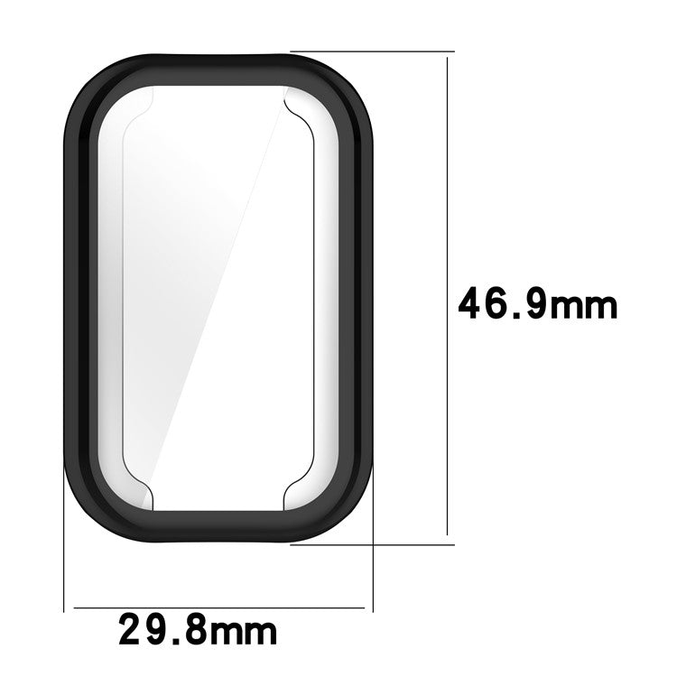 For Xiaomi Smart Band 8 Active / Redmi Band 2 TPU Watch Case Electroplating Frame Cover - Electroplating Pink