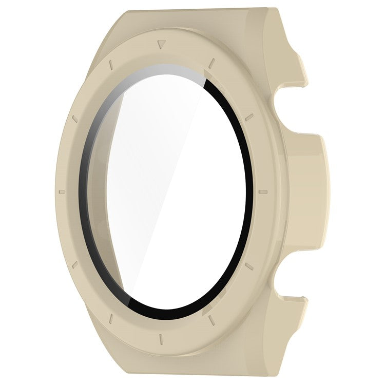 Protective Cover for Xiaomi Watch H1 Hard PC Watch Case with Tempered Glass Screen Protector - Ivory White