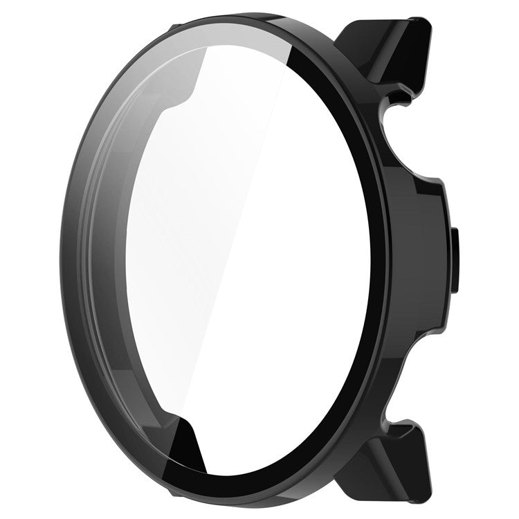 For Coros Pace 3 Protective Case Hard PC Watch Cover with Tempered Glass Screen Protector - Black