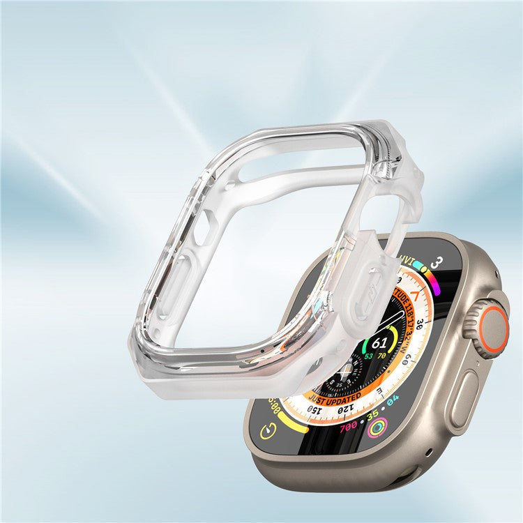 DUX DUCIS Tamo Series for Apple Watch Ultra 2  /  Ultra 49mm Watch Case PC+Silicone Watch Cover Protector - Transparent White