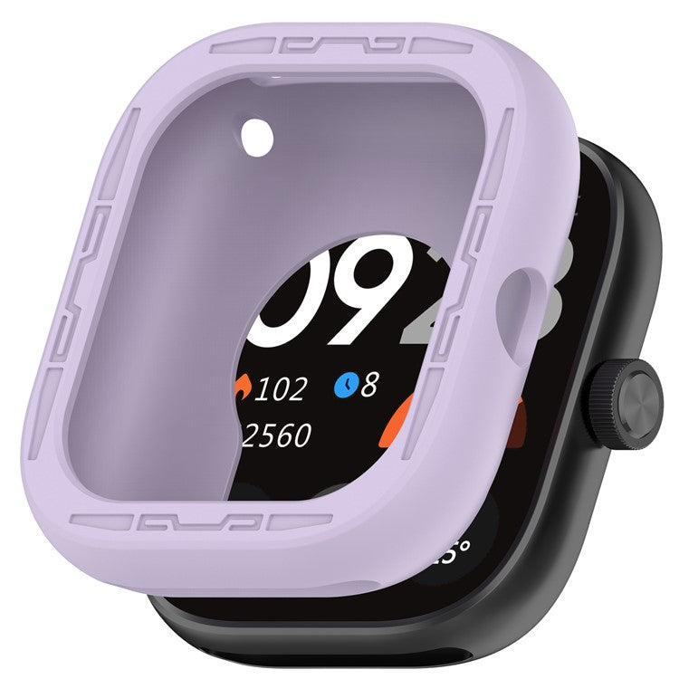 For Xiaomi Redmi Watch 4 Silicone Protective Cover Scratch-Resistant Watch Case - Purple
