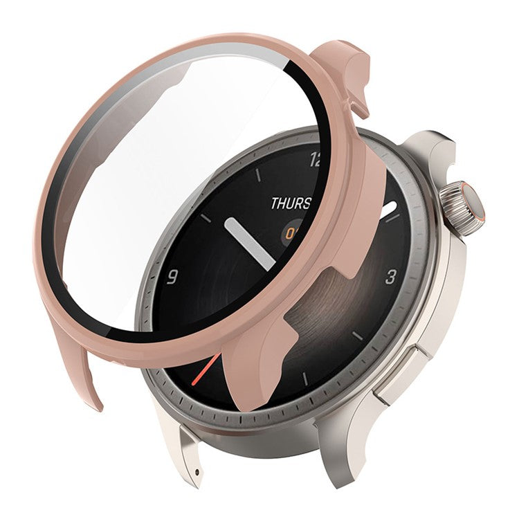 ENKAY HAT PRINCE For Huami Amazfit Balance Overall PC Watch Case with Tempered Glass Screen Protector - Pink