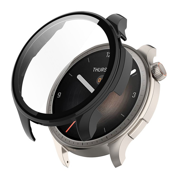 ENKAY HAT PRINCE For Huami Amazfit Balance Overall PC Watch Case with Tempered Glass Screen Protector - Black