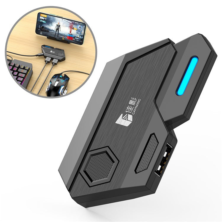 GAMWING Elite Converter+GM86 Mouse+G7 Mute Keyboard+Phone Bracket Stand