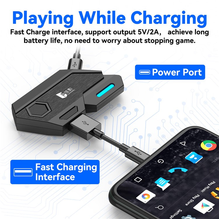 GAMWING Elite Converter+GM86 Mouse+G7 Mute Keyboard+Phone Bracket Stand