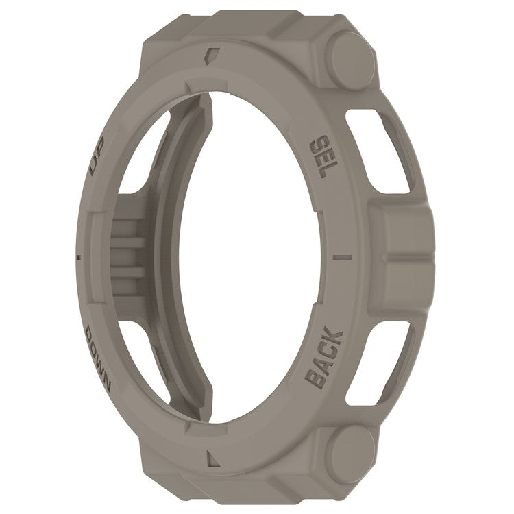 For Huami Amazfit Active Edge A2212 TPU Smartwatch Case Hollow Anti-collision Protective Frame - Sandstone Color