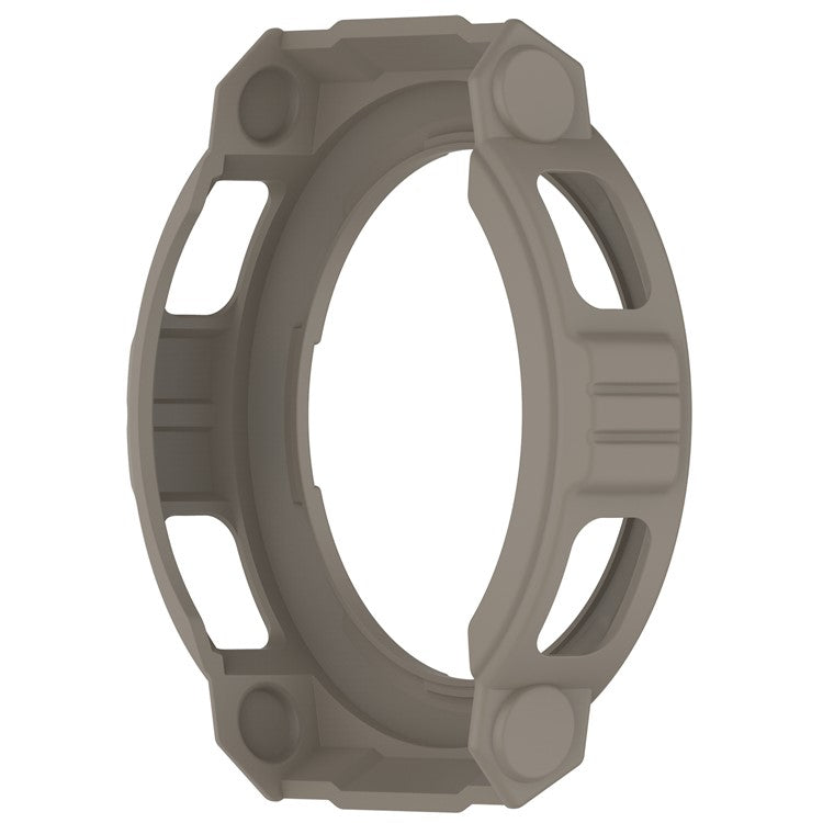 For Huami Amazfit Active Edge A2212 TPU Smartwatch Case Hollow Anti-collision Protective Frame - Sandstone Color