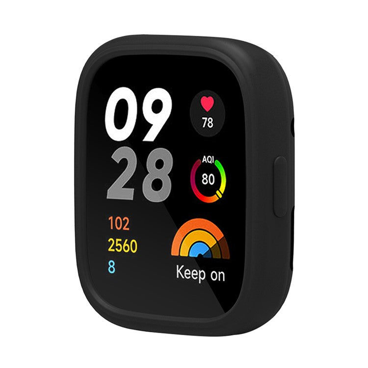 For Xiaomi Redmi Watch 3 Silicone Case Smart Watch Protective Case Cover - Black