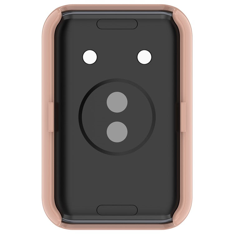 For Honor Band 9 Hard PC Watch Case Scratch Proof Cover with Tempered Glass Screen Film - Pink