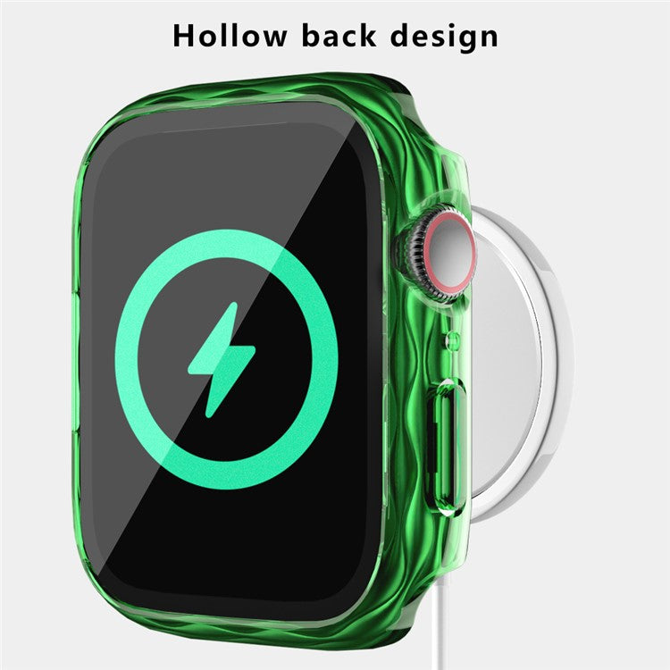 For Apple Watch Series 4  /  5  /  6  /  SE  /  SE (2022) 40mm Watch Case Anti-Drop PC Cover + Tempered Film - Transparent Black