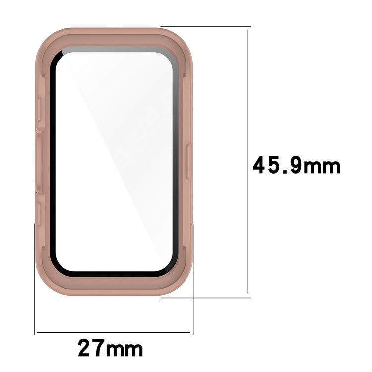 For Huawei Band 10 / Band 10 NFC / Band 9 / Band 9 NFC / Band 8 / Band 8 NFC Hard PC Watch Cover with Tempered Glass - Silver