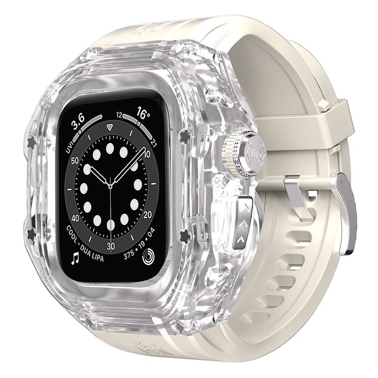 SHELLBOX For Apple Watch Ultra 49mm / Ultra 2 49mm PC Watch Protective Case with Strap - White