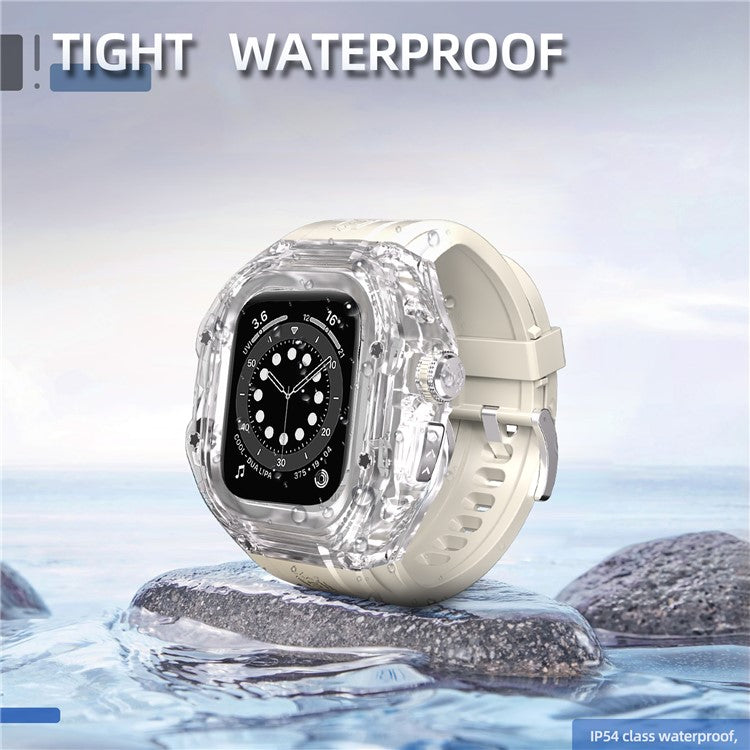 SHELLBOX For Apple Watch Ultra 49mm / Ultra 2 49mm PC Watch Protective Case with Strap - White
