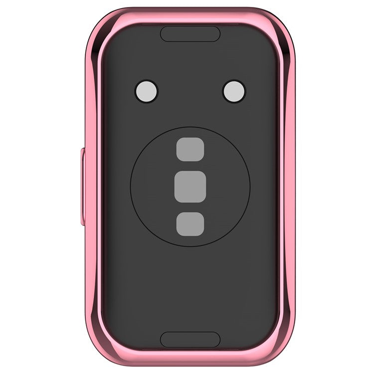 For Huawei Band 9 / 9 NFC / 8 / 8 NFC TPU Watch Protective Case Electroplating Full Coverage Shell - Pink