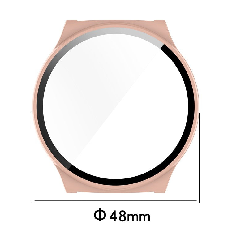 For Haylou Solar Lite (R001) Hard PC Watch Frame Cover with Tempered Glass Screen Film - Black